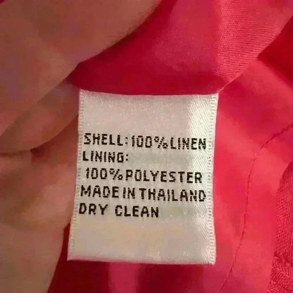 Talbots Dark Pink Sleeveless Linen Dress- Size 10P- Excellent Condition - Picture 3 of 4